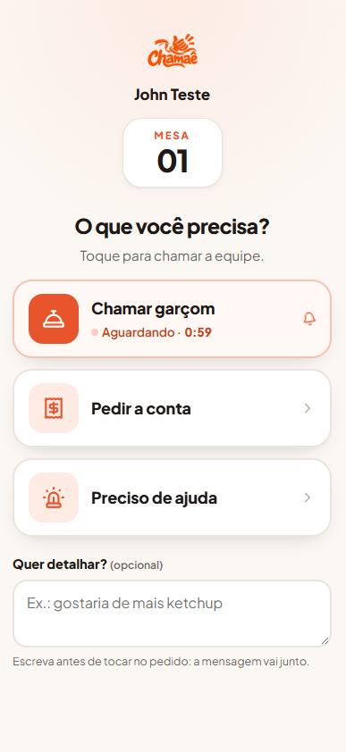 Chamaê - Chamado aguardando atendimento